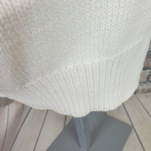 Vintage  80s Embroidered Abstract Line Art Scoop Neck Sweater Measures Medium - Picture 11 of 15